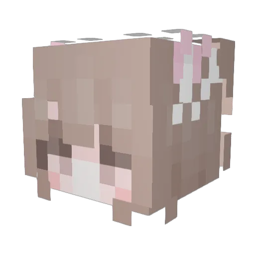 buwnie Minecraft avatar head, 3D render