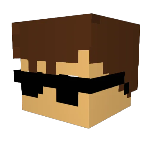 buwz Minecraft avatar head, 3D render