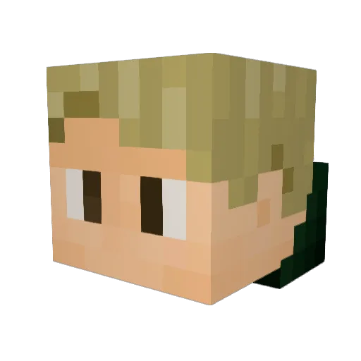 buxor Minecraft avatar head, 3D render