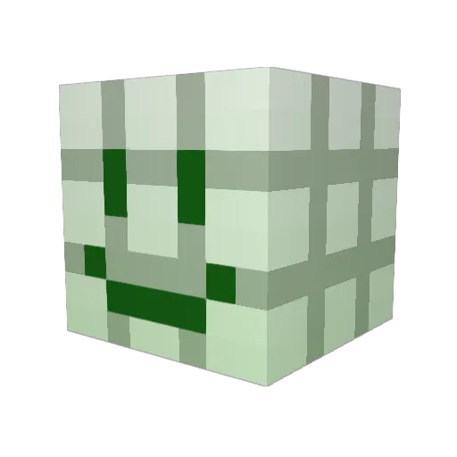 buybacks Minecraft avatar head, 3D render