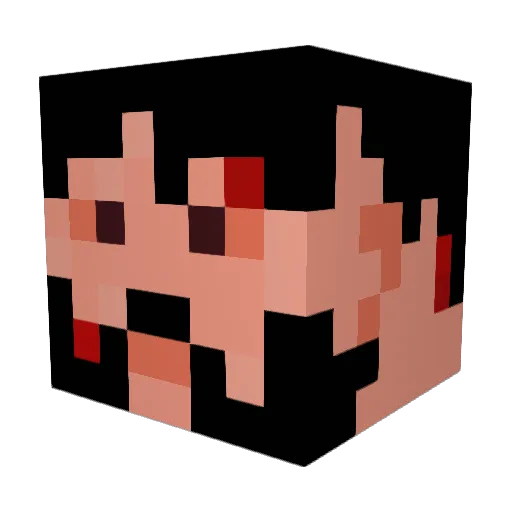 buzadi Minecraft avatar head, 3D render