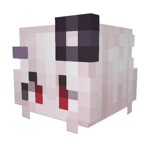 buzhihk Minecraft avatar head, 3D render