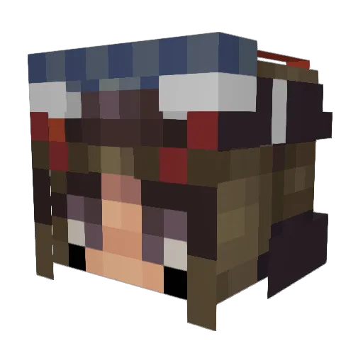 buzwastaken Minecraft avatar head, 3D render