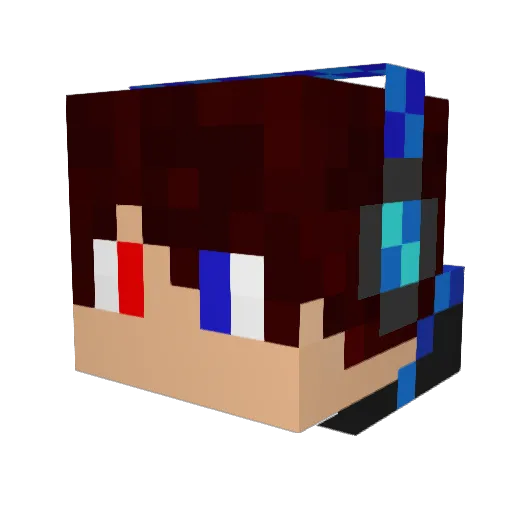 buzzdark Minecraft avatar head, 3D render