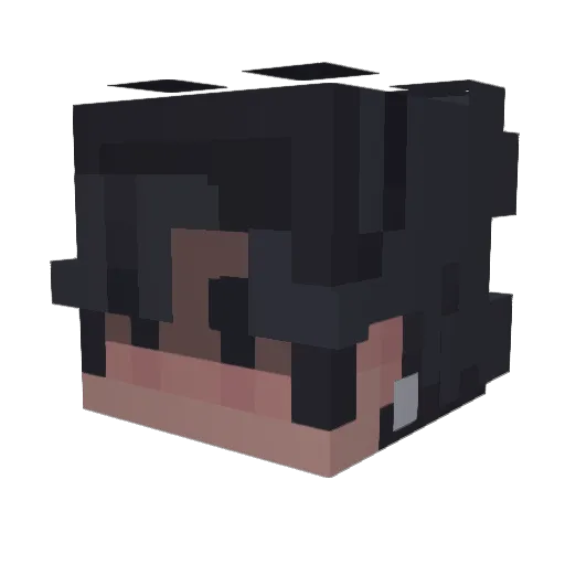 bvac Minecraft avatar head, 3D render