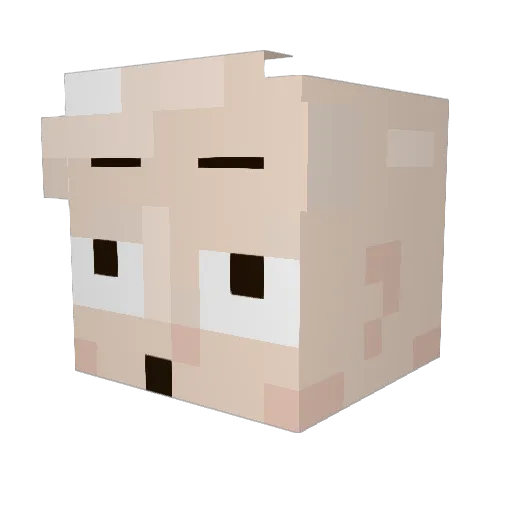 bvbdavis Minecraft avatar head, 3D render