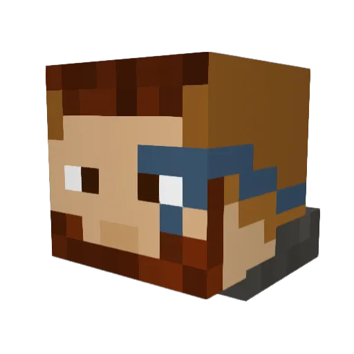 bvdb01 Minecraft avatar head, 3D render