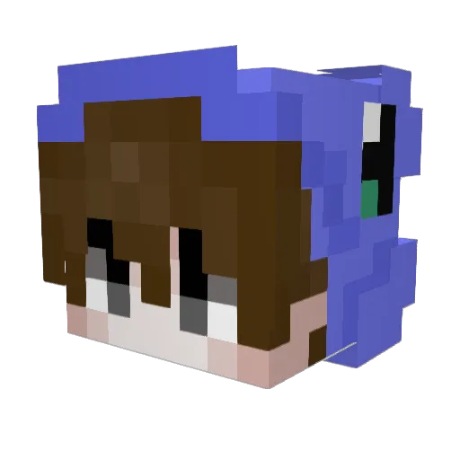 bveshkaa Minecraft avatar head, 3D render