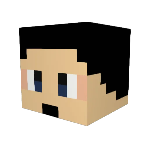 bviglia Minecraft avatar head, 3D render