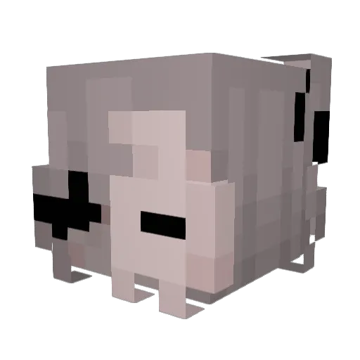 bvnkq Minecraft avatar head, 3D render