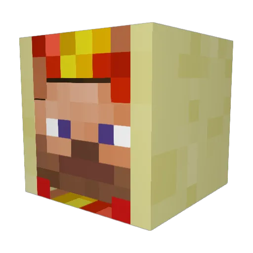 bvnsmr Minecraft avatar head, 3D render