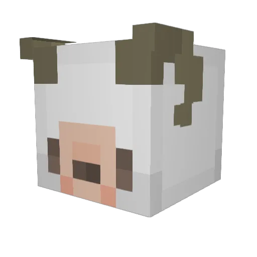 bvs Minecraft avatar head, 3D render