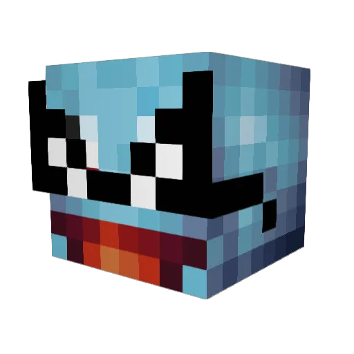 bvup Minecraft avatar head, 3D render