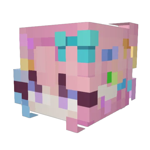 bwahwah Minecraft avatar head, 3D render