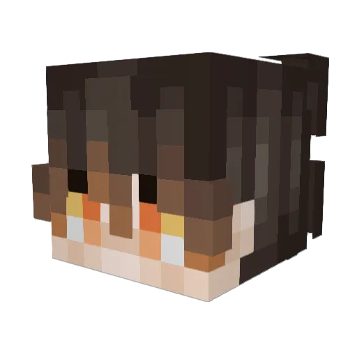 bwarkjimin Minecraft avatar head, 3D render