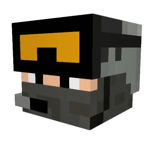 bwdunlop Minecraft avatar head, 3D render