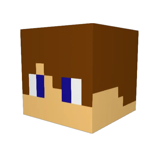 bwilso Minecraft avatar head, 3D render
