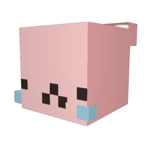 bwiq Minecraft avatar head, 3D render