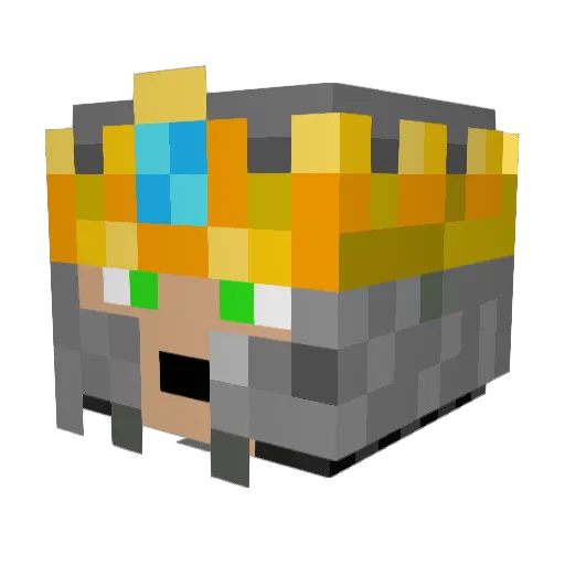 bwolf8 Minecraft avatar head, 3D render