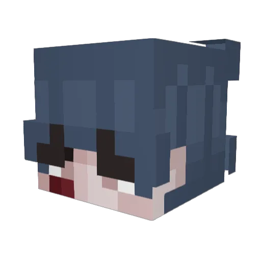 bwsr Minecraft avatar head, 3D render