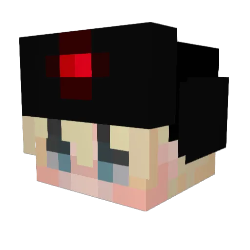 bwtn Minecraft avatar head, 3D render