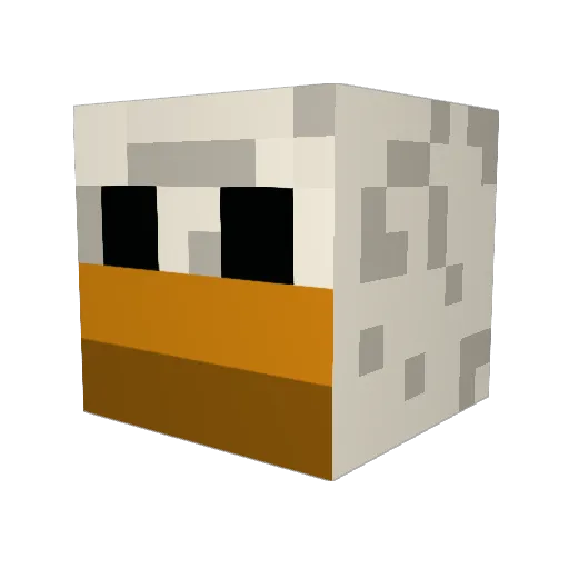 bwwx Minecraft avatar head, 3D render