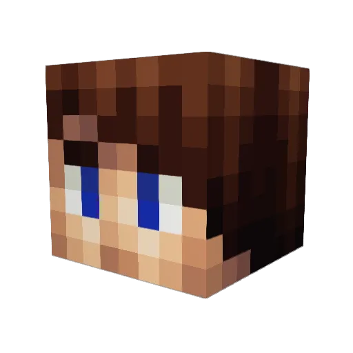 bx____ Minecraft avatar head, 3D render