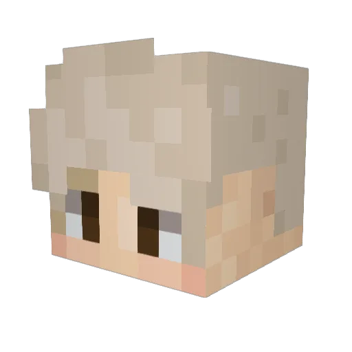 bxab Minecraft avatar head, 3D render