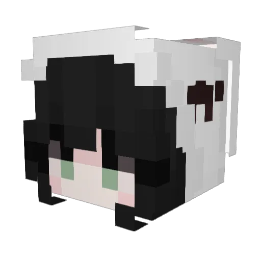 bxbioix Minecraft avatar head, 3D render