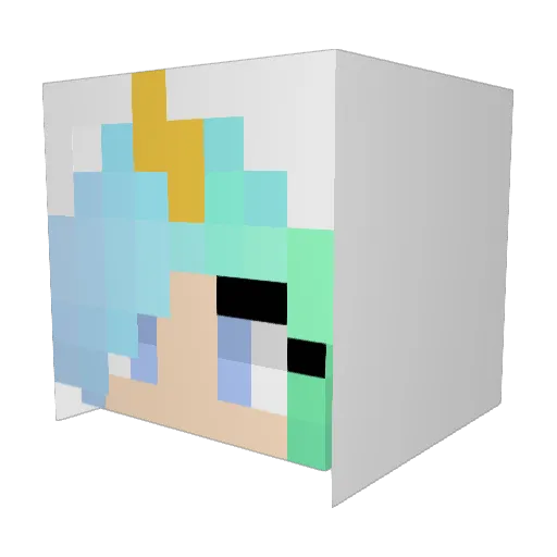 bxbyana Minecraft avatar head, 3D render