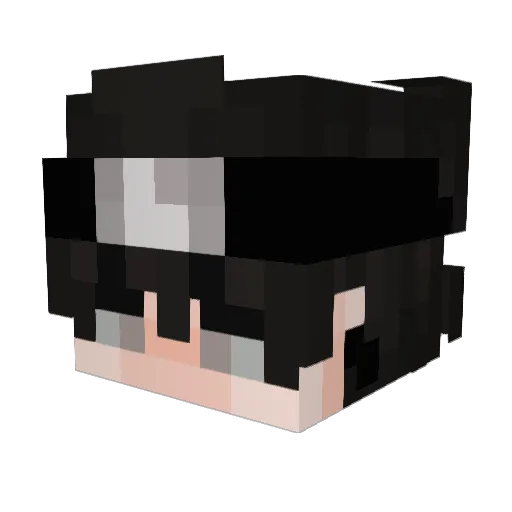 bxlck Minecraft avatar head, 3D render
