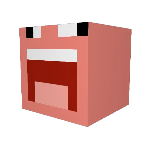 bxn_21 Minecraft avatar head, 3D render