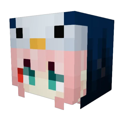 bxnjiiiii Minecraft avatar head, 3D render