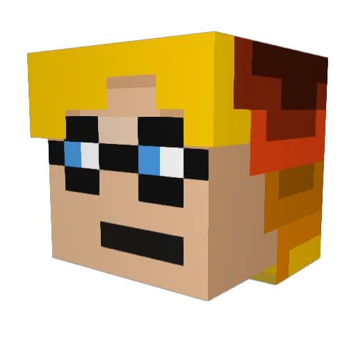 bxntendoGFG Minecraft avatar head, 3D render