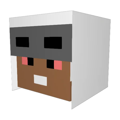 bxnxy Minecraft avatar head, 3D render