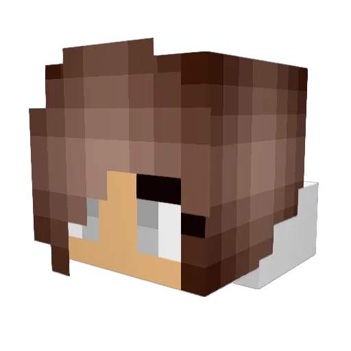 bxwties Minecraft avatar head, 3D render