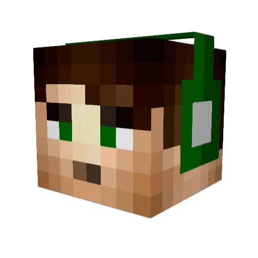 byArteer Minecraft avatar head, 3D render