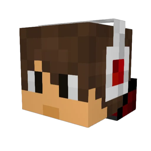 byButterfly Minecraft avatar head, 3D render