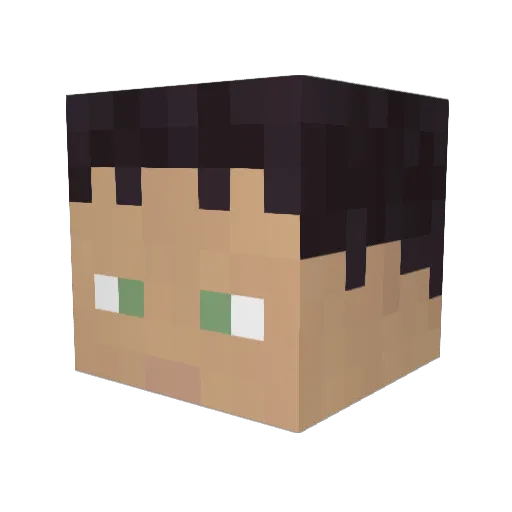 byEm1l Minecraft avatar head, 3D render