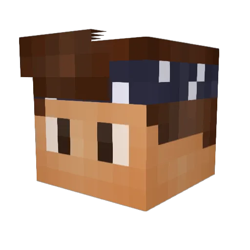 byFose Minecraft avatar head, 3D render