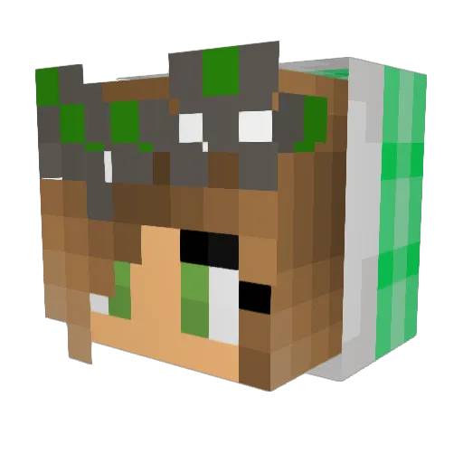 byHanni Minecraft avatar head, 3D render