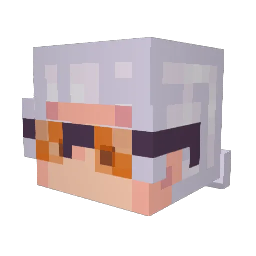 byKisame Minecraft avatar head, 3D render