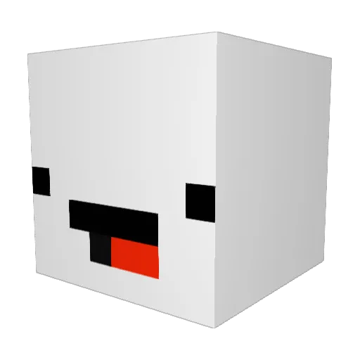byKvN Minecraft avatar head, 3D render