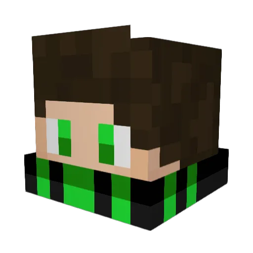 byLina_ Minecraft avatar head, 3D render