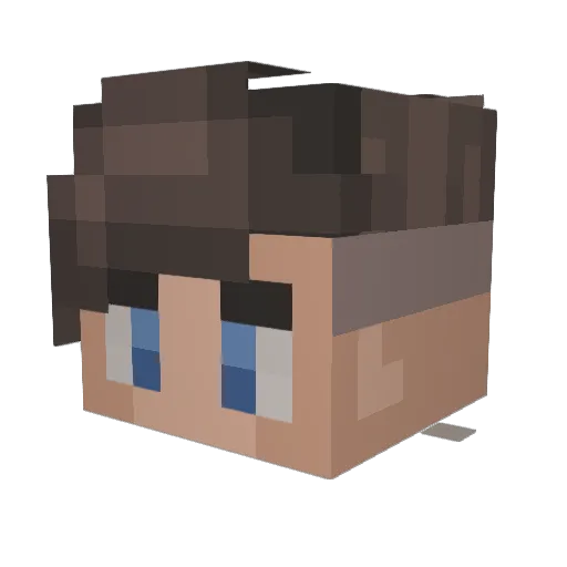 byNan0 Minecraft avatar head, 3D render