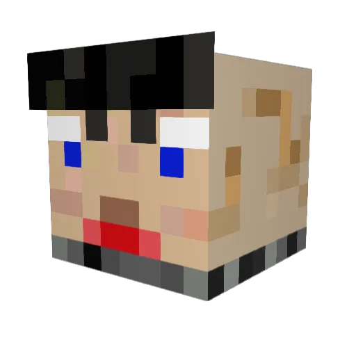 byP0ogbat Minecraft avatar head, 3D render