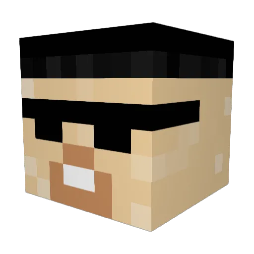 byPaxxi Minecraft avatar head, 3D render