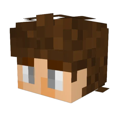byRezo Minecraft avatar head, 3D render