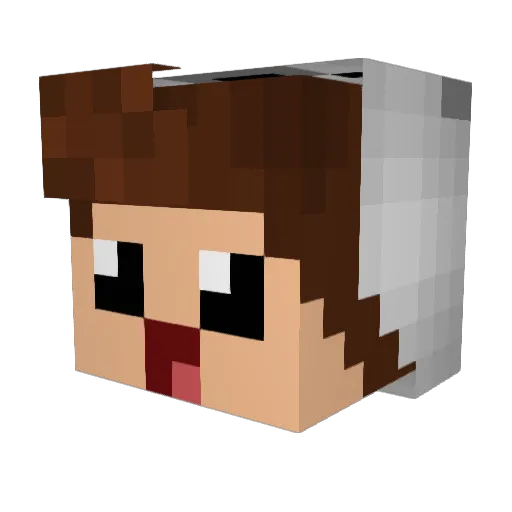 byThroes Minecraft avatar head, 3D render