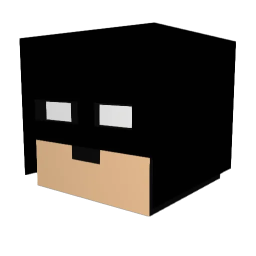 byToxi Minecraft avatar head, 3D render